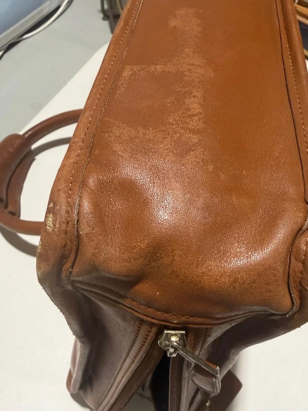Coach Chestnut Brown Leather Laptop Tote